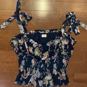 Aritzia Wilfred floral crop top, worn once